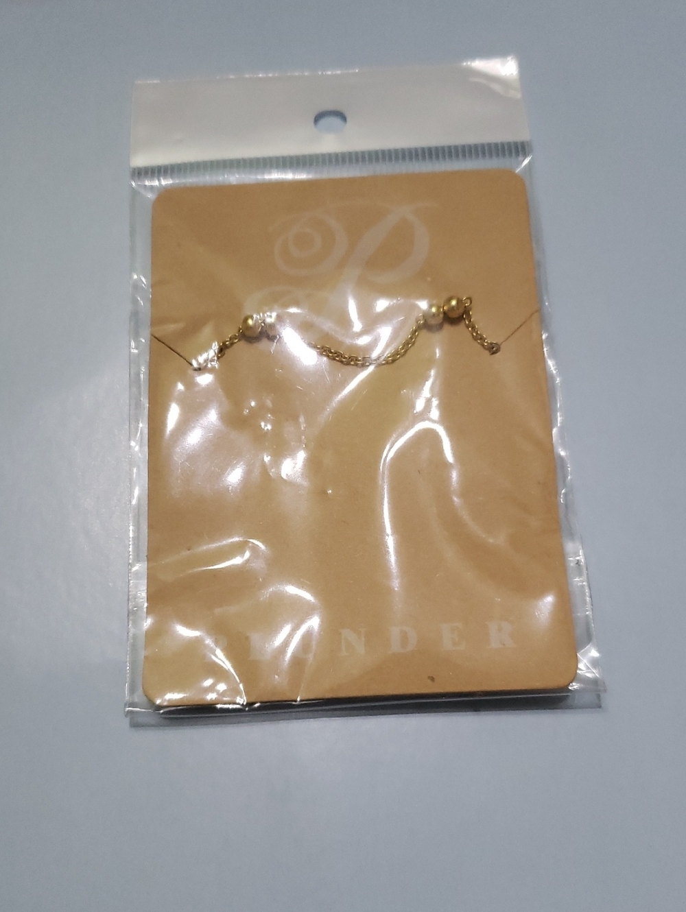 NWT-Plunder Gold Beaded Chain Necklace